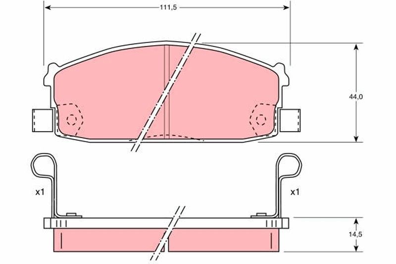 TRW GDB1020 Brake Pad Set, disc brake