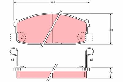 Brake Pad Set, disc brake TRW GDB1020