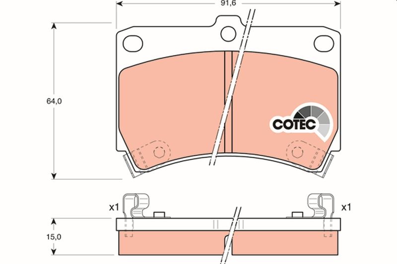 TRW GDB1024 Brake Pad Set, disc brake