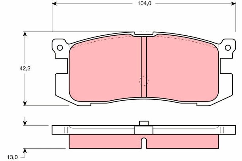 TRW GDB1025 Brake Pad Set, disc brake