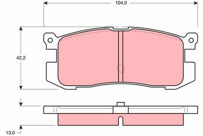 Brake Pad Set, disc brake TRW GDB1025