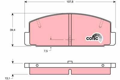 Brake Pad Set, disc brake TRW GDB1027