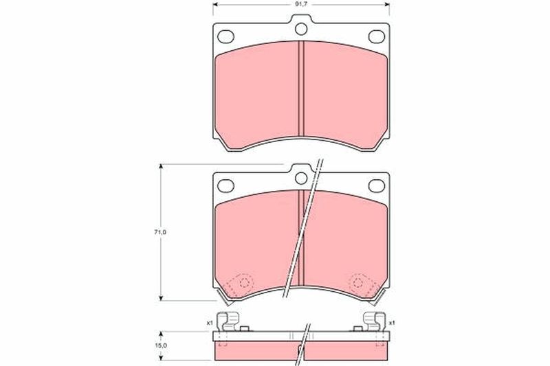 TRW GDB1029 Brake Pad Set, disc brake