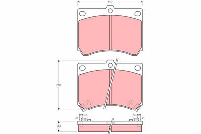 Brake Pad Set, disc brake TRW GDB1029