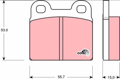 Brake Pad Set, disc brake TRW GDB102
