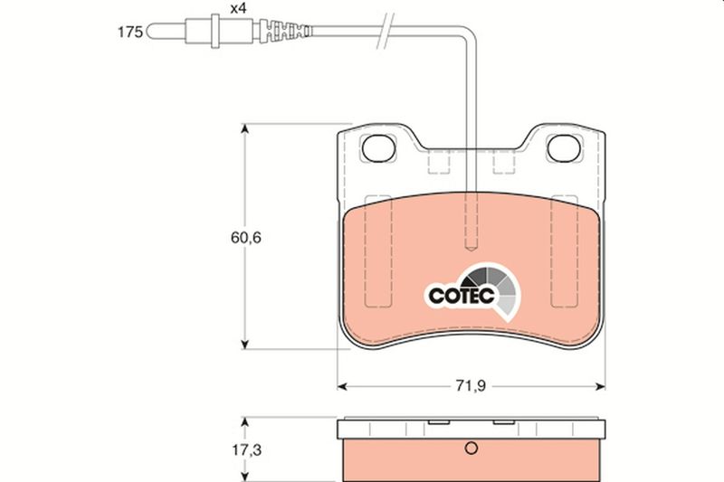 TRW GDB1031 Brake Pad Set, disc brake