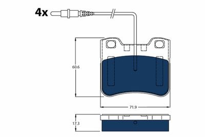 Brake Pad Set, disc brake TRW GDB1031BTE