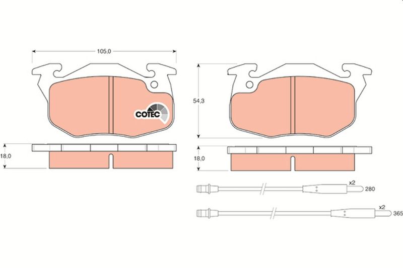 TRW GDB1033 Brake Pad Set, disc brake