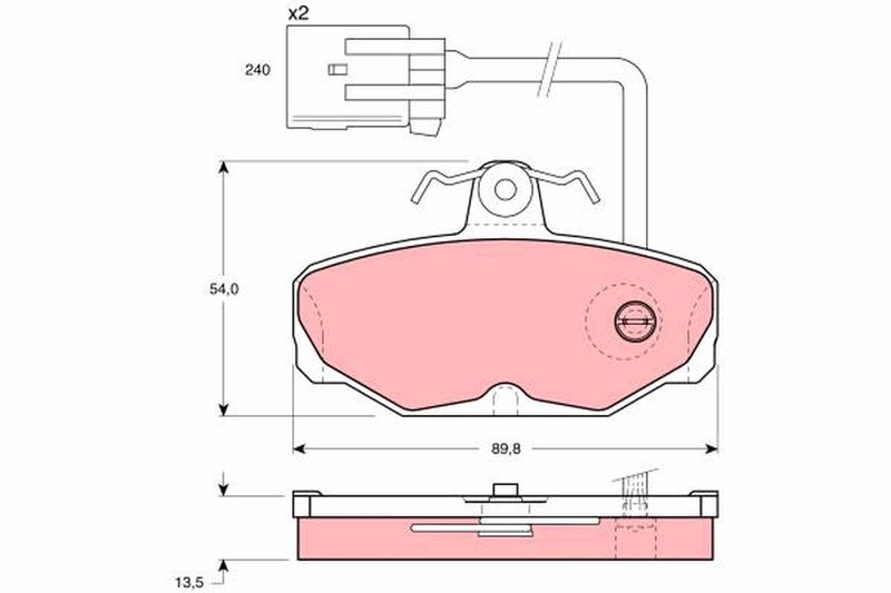 TRW GDB1035 Brake Pad Set, disc brake