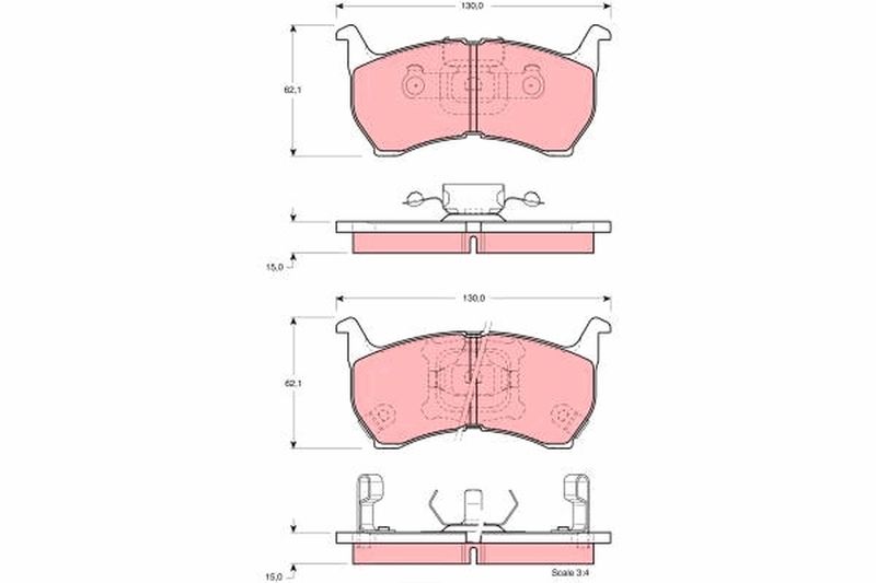 TRW GDB1036 Brake Pad Set, disc brake
