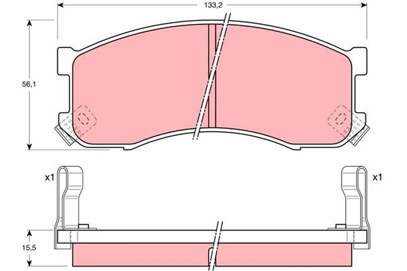 TRW GDB1037 Brake Pad Set, disc brake