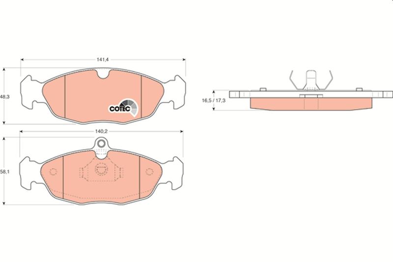 TRW GDB1040 Brake Pad Set, disc brake