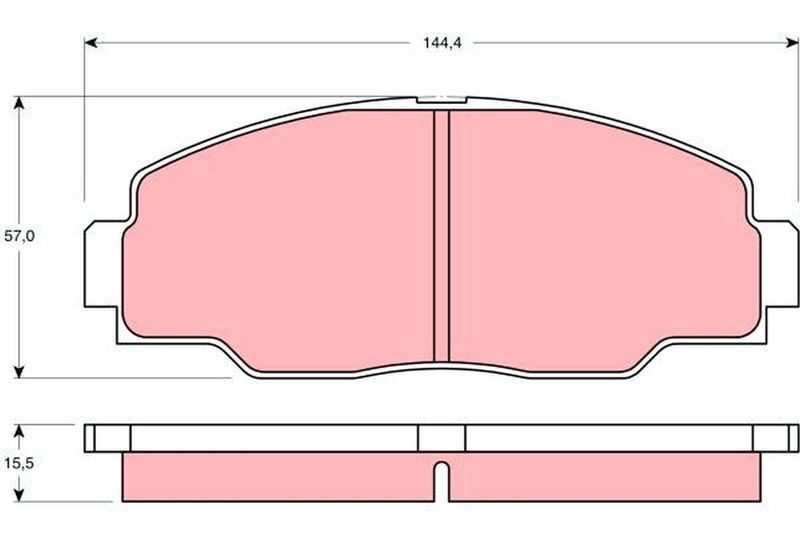 TRW GDB1042 Brake Pad Set, disc brake
