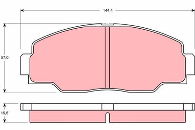 Brake Pad Set, disc brake TRW GDB1042