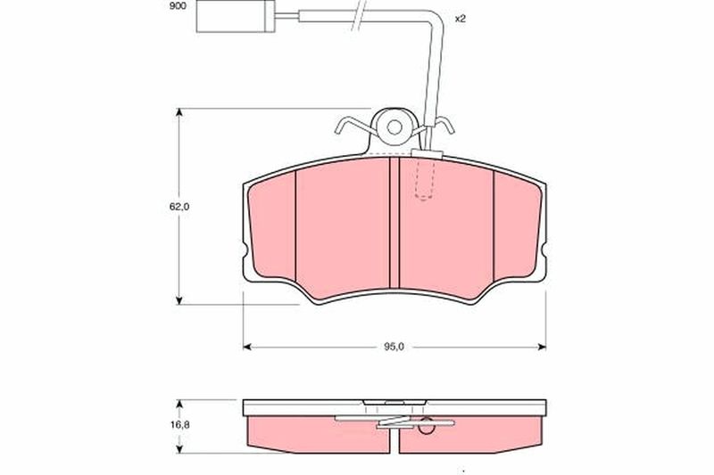TRW GDB1045 Brake Pad Set, disc brake