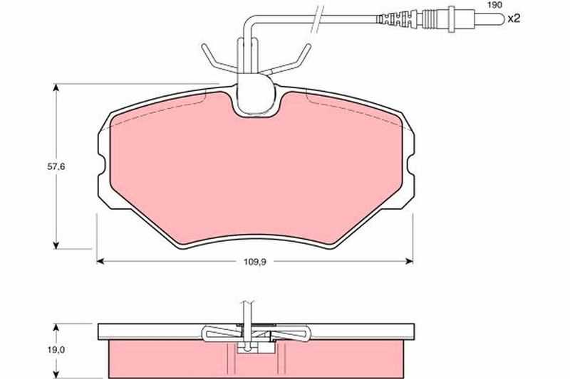 TRW GDB1051 Brake Pad Set, disc brake