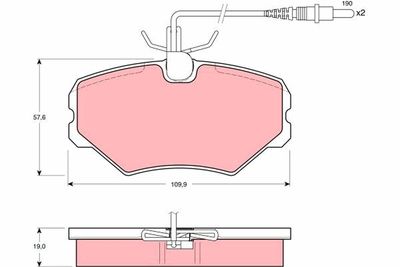 Brake Pad Set, disc brake TRW GDB1051