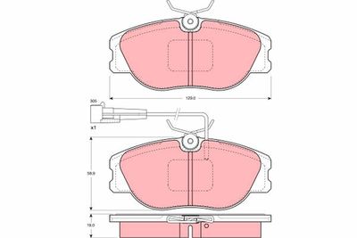 Brake Pad Set, disc brake TRW GDB1052