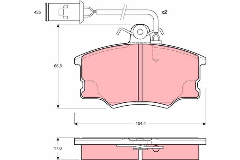 TRW GDB1054 Brake Pad Set, disc brake