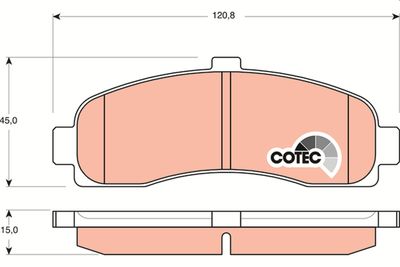 Brake Pad Set, disc brake TRW GDB1059