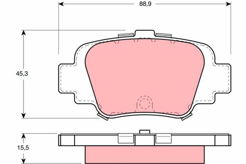 TRW GDB1060 Brake Pad Set, disc brake