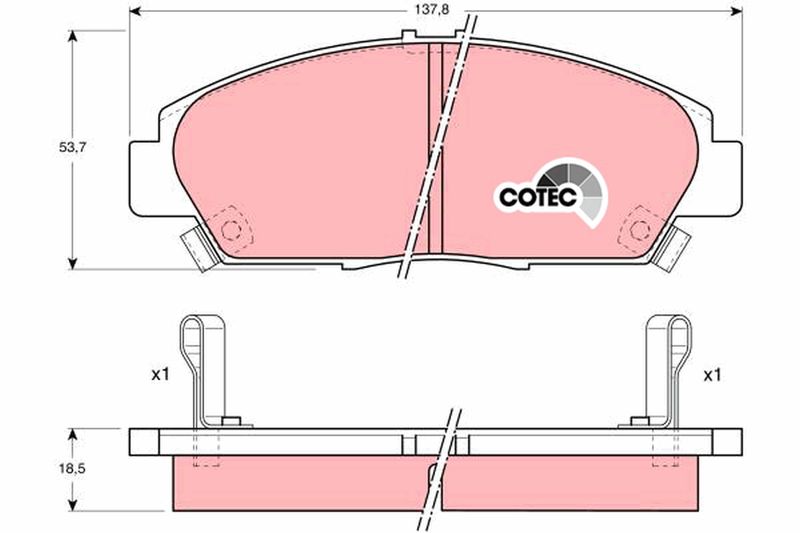 TRW GDB1061 Brake Pad Set, disc brake