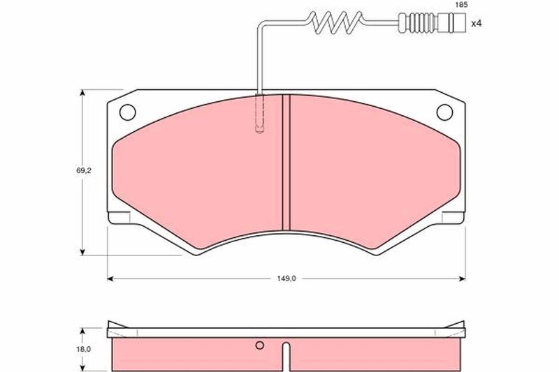 TRW GDB1067 Brake Pad Set, disc brake