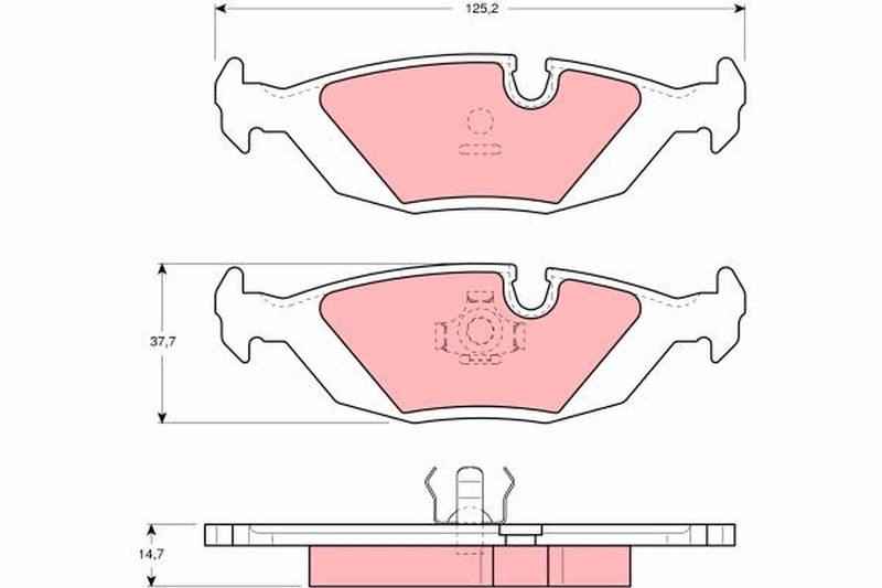 TRW GDB1068 Brake Pad Set, disc brake