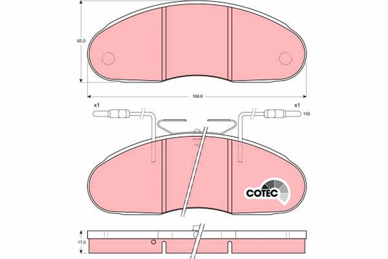 TRW GDB1069 Brake Pad Set, disc brake