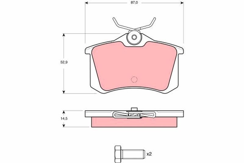 TRW GDB1073 Brake Pad Set, disc brake