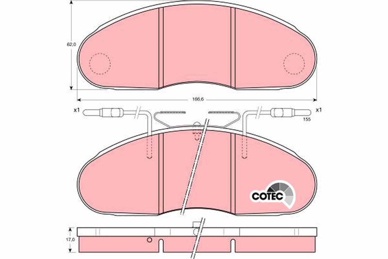 TRW GDB1077 Brake Pad Set, disc brake