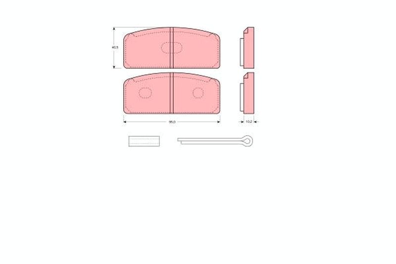 TRW GDB108 Brake Pad Set, disc brake