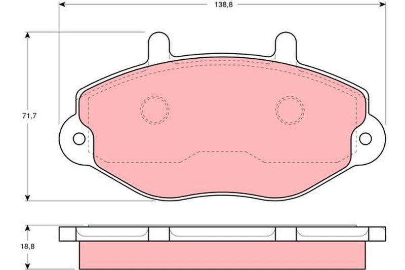 TRW GDB1080 Brake Pad Set, disc brake