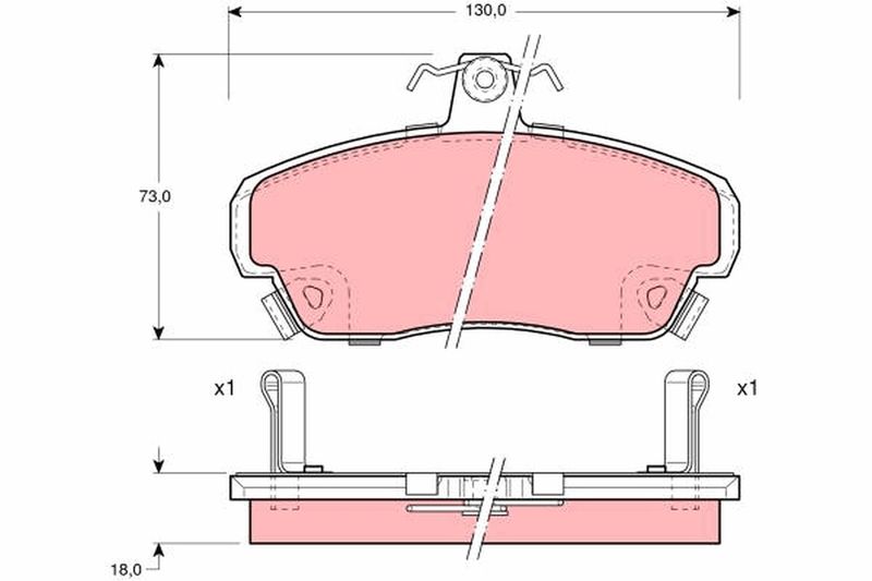TRW GDB1083 Brake Pad Set, disc brake