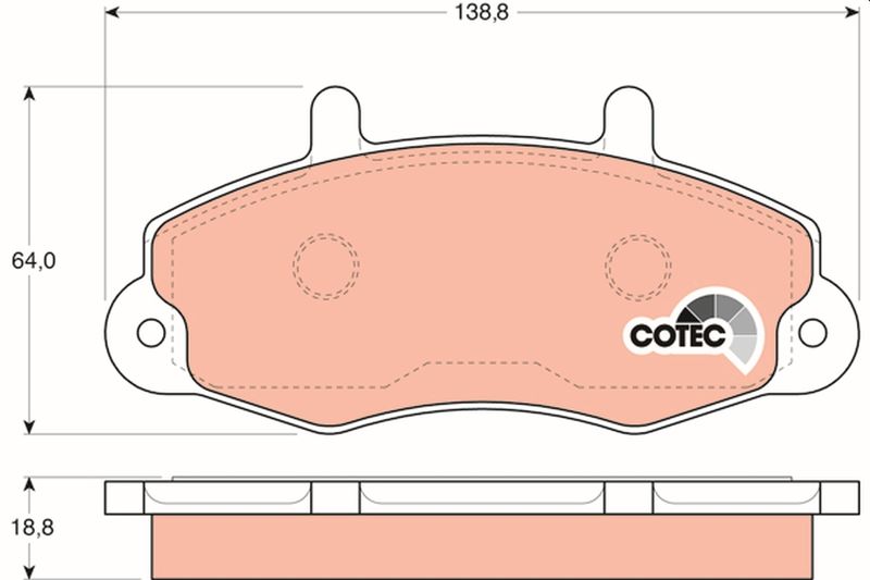 TRW GDB1084 Brake Pad Set, disc brake