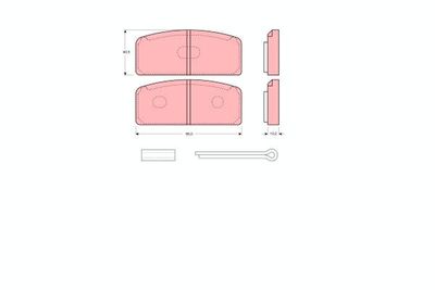 Brake Pad Set, disc brake TRW GDB108