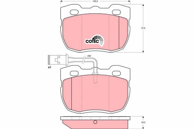 TRW GDB1093 Brake Pad Set, disc brake