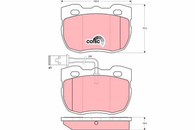 Brake Pad Set, disc brake TRW GDB1093