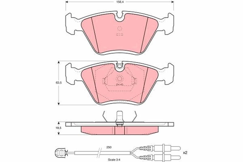 TRW GDB1098 Brake Pad Set, disc brake