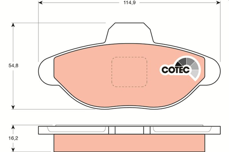 TRW GDB1099 Brake Pad Set, disc brake