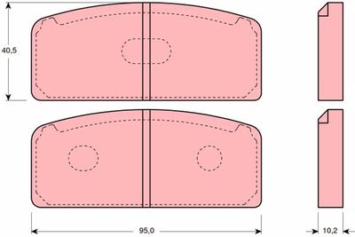 Brake Pad Set, disc brake TRW GDB109