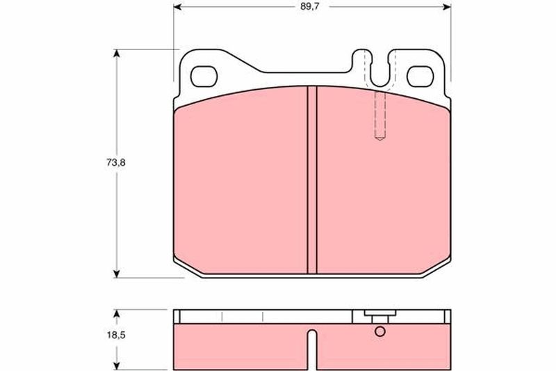 TRW GDB1103 Brake Pad Set, disc brake