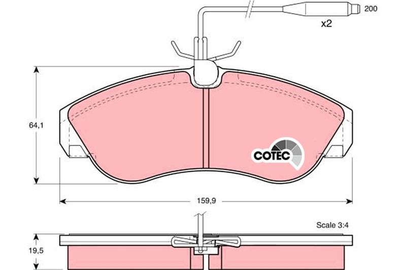 TRW GDB1106 Brake Pad Set, disc brake