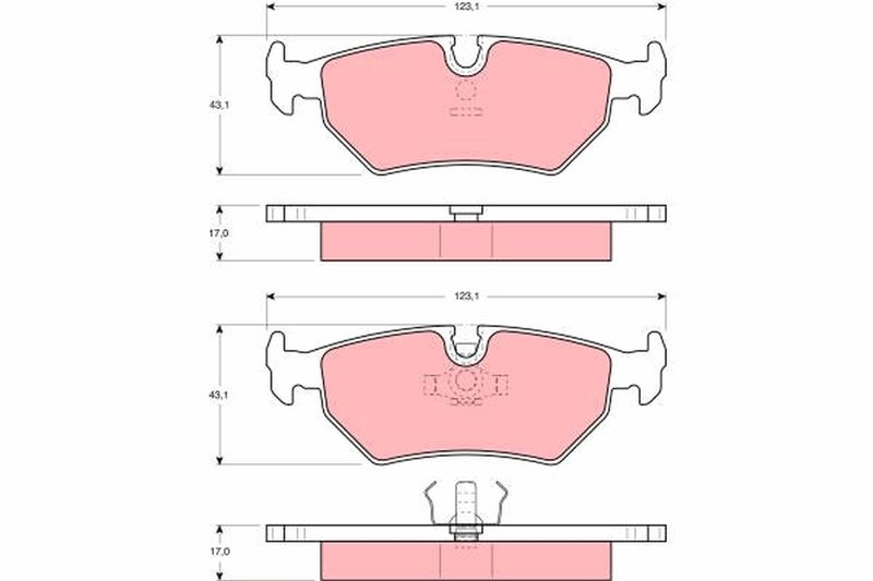 TRW GDB1109 Brake Pad Set, disc brake
