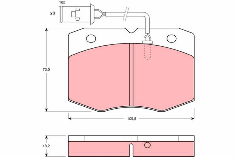 TRW GDB1111 Brake Pad Set, disc brake