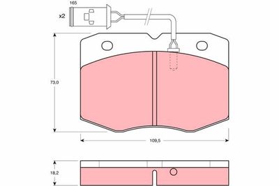 Brake Pad Set, disc brake TRW GDB1111