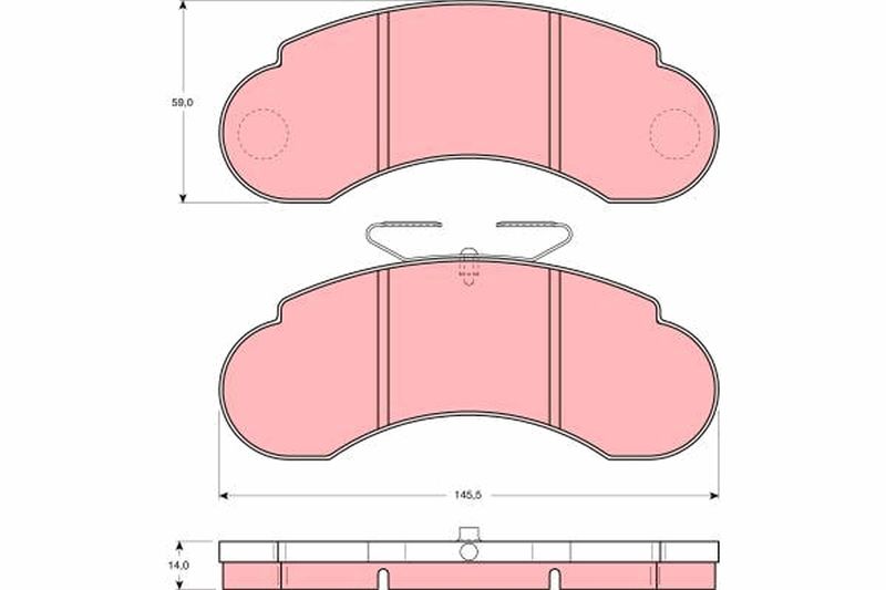 TRW GDB1114 Brake Pad Set, disc brake
