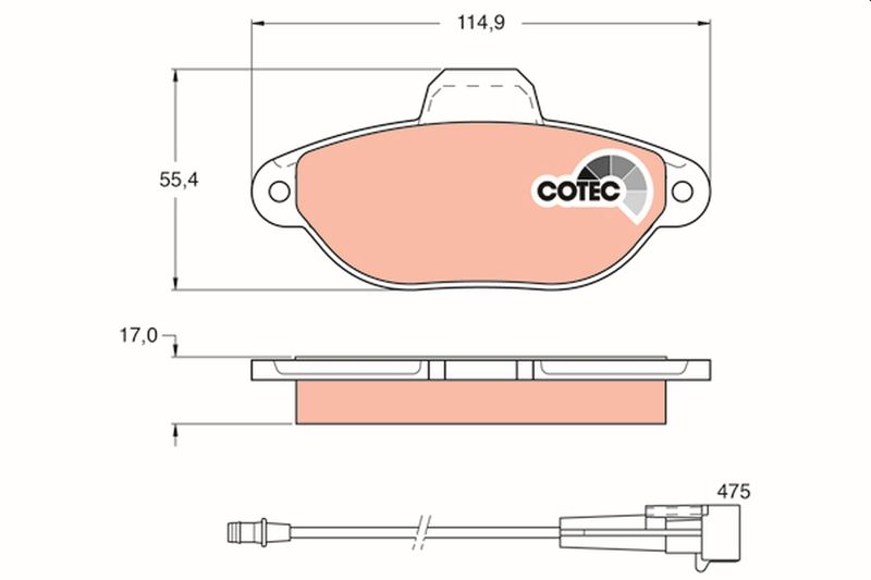 TRW GDB1115 Brake Pad Set, disc brake