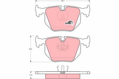 Brake Pad Set, disc brake TRW GDB1119