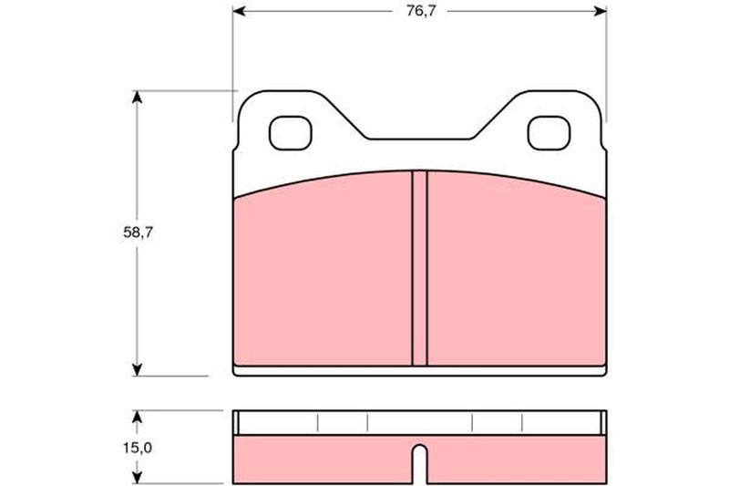 TRW GDB112 Brake Pad Set, disc brake
